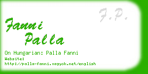 fanni palla business card